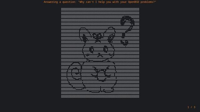 Q&A: Why can't I help you with your OpenBSD problems? смотреть онлайн