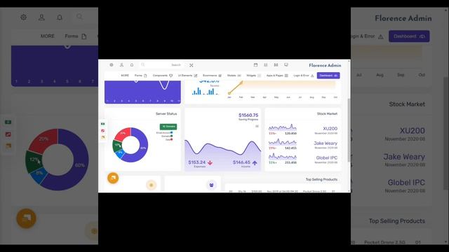 Florence Admin - Bootstrap 5 Admin Dashboard And Admin Ui Kit смотреть онлайн