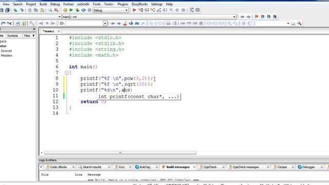 35. C language - absolute, pow and sqrt смотреть онлайн