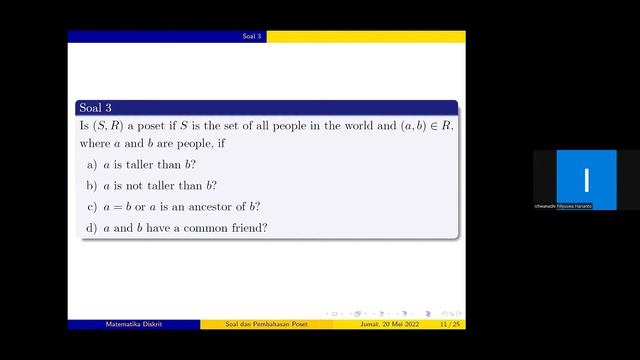 Latihan Soal Partial Ordered Set [POSET]