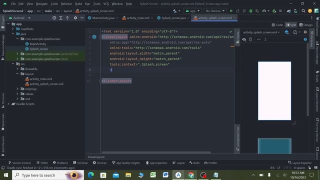 Splash Screen android studio. смотреть онлайн