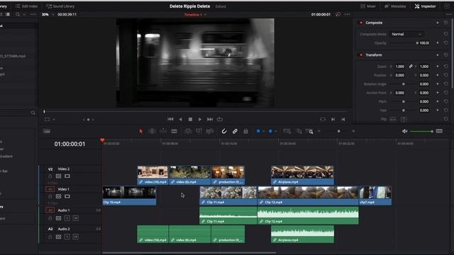 How to properly (RIPPLE) DELETE videos in DaVinci Resolve 16 смотреть онлайн