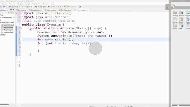 Java Code to Generate Even Numbers within N смотреть онлайн