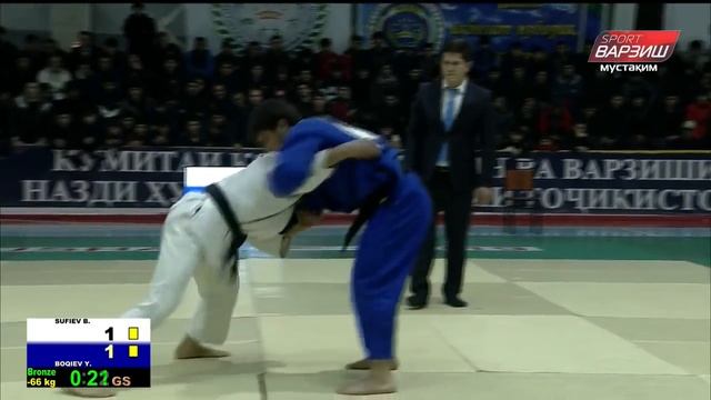 Ёқубҷон БОҚИЕВ vs Б. СУФИЕВ, Bronze, -66 kg, Чемпионати Тоҷикистон оид ба Ҷудо смотреть онлайн