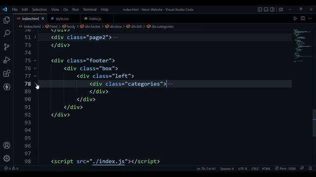 Create your own News Website using HTML CSS JavaScript смотреть онлайн