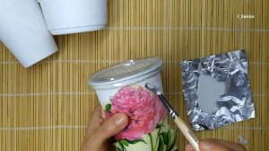 Пластиковые стаканчики. Декупаж