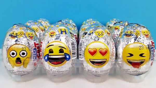 ЭМОДЗИ Mega Secret СЮРПРИЗЫ, игрушки, СМАЙЛИКИ ЭМОДЖИ Emogi Kinder Surprise eggs unboxing