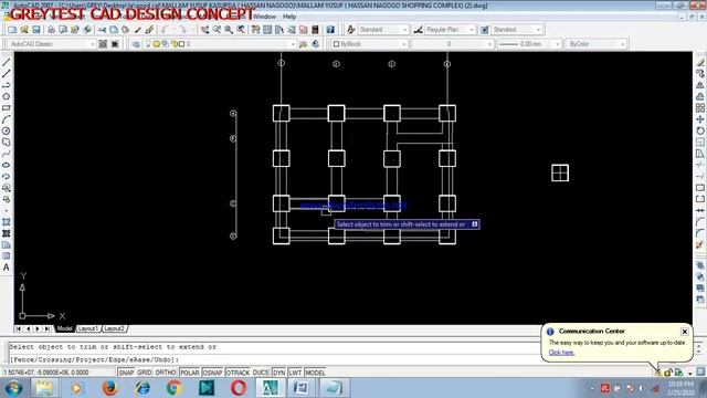 Foundation layout structural detailing using AutoCAD смотреть онлайн