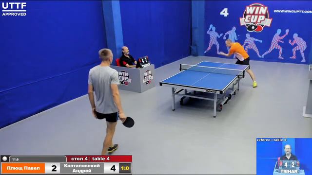 11:00 Плющ Павел 3-0 Каптановский Андрей стол 4 ЮГ-1 06.08.21 смотреть онлайн