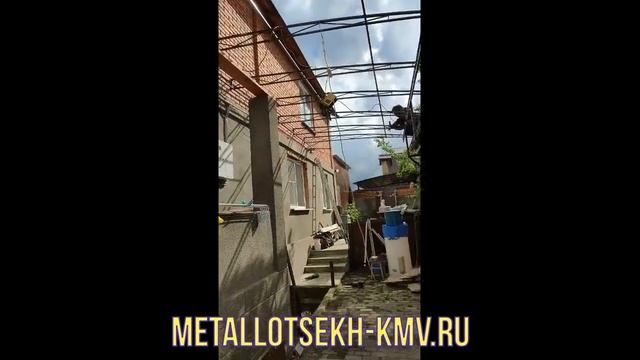 монтаж навеса