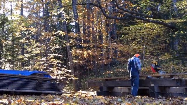 Building A House From Trees SE1 EP15 - Frame a Floor смотреть онлайн