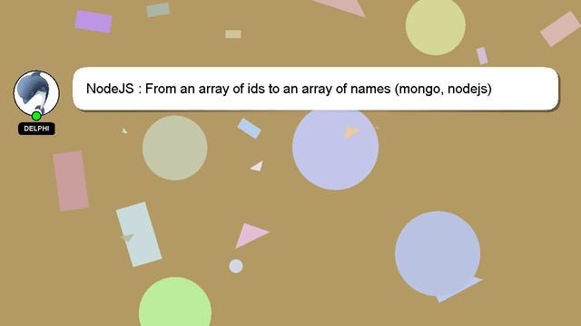 NodeJS : From an array of ids to an array of names (mongo, nodejs) смотреть онлайн