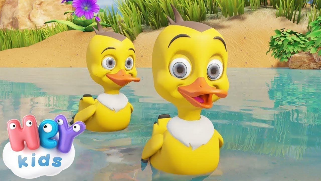 Los Patitos cancion infantil HeyKids - Canciones para bebes смотреть онлайн