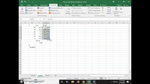 How to calculate population variance and standard deviation in excel смотреть онлайн