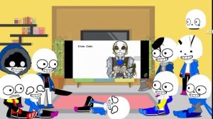 Реакция Ау Сансов на "Песня про всех Сансов"|Читайте описание|CorruptedTale Sans|