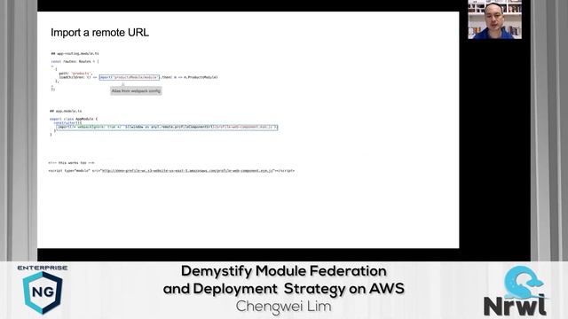 Demystify module federation, and deployment strategy on AWS| Chengwei Lim | EnterpriseNG 2021 смотреть онлайн