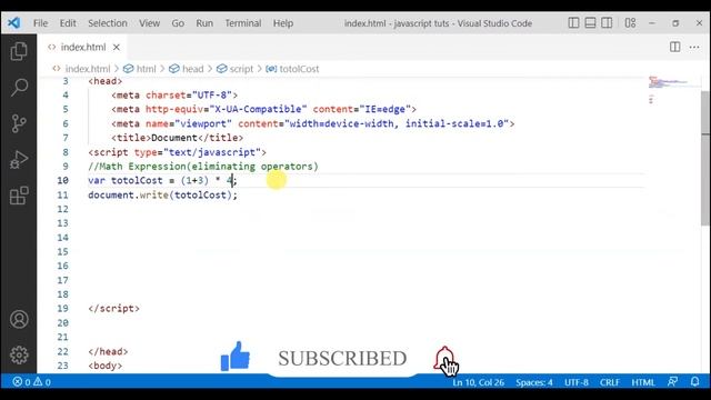 JavaScript Tutorial in Hindi / Urdu part 9 JavaScript Math Expression Eliminating смотреть онлайн
