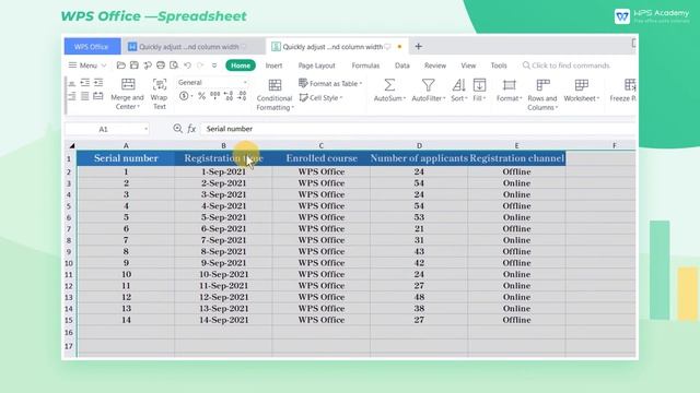 [WPS Academy] 1.7.4 Excel:Quickly adjust the row height and column width смотреть онлайн