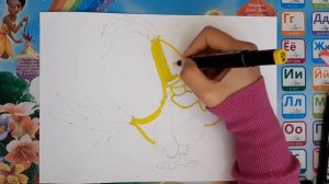 Рисуем злую птичку Чака (Angry Birds: Chuck)