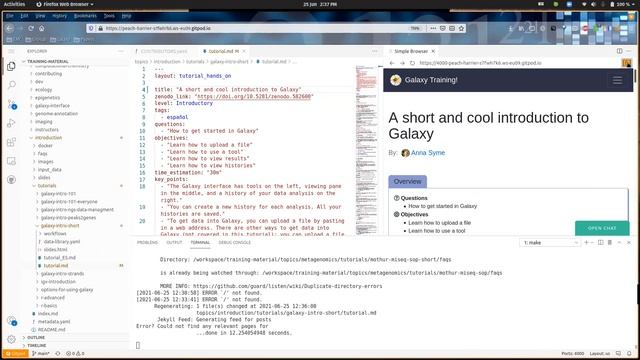 GTN Training - Contributing to the GTN - GitPod смотреть онлайн