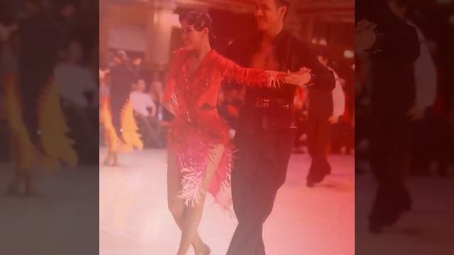 Red Latin Dress with Sequins (ballroom dresses for sale, latin, dancesport, rhythm) смотреть онлайн