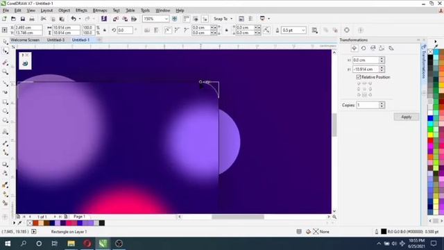 CARA MEMBUAT EFEK KACA BURAM / BLUR DI CORELDRAW | Glass Morphism смотреть онлайн