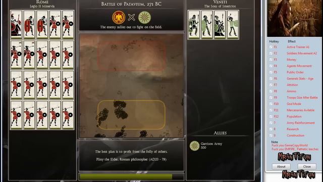 Total War ROME II V1.11.0 Build 10471 Steam Trainer +15 смотреть онлайн