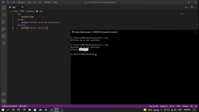 Exception handing in python | Python Tutorials For Absolute Beginners #7 смотреть онлайн