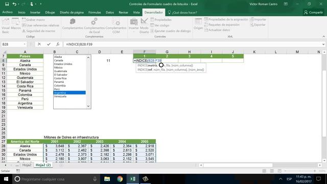 Como crear un cuadro de lista | Controles de Formulario смотреть онлайн