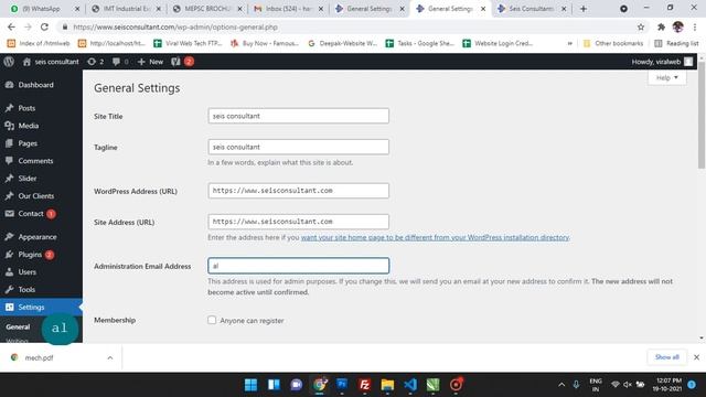 how to change admin email id adress in wordpress смотреть онлайн