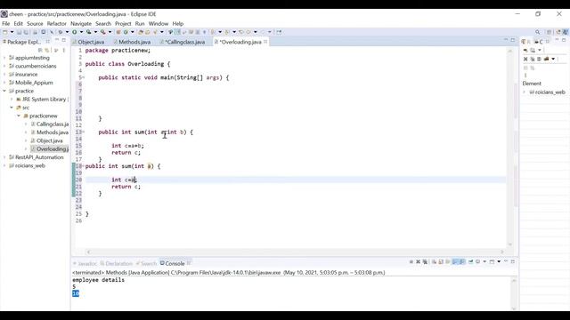 Java Programming Tutorial- Method Overloading- Part 14 | Roicians смотреть онлайн