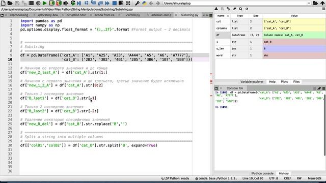 Новый столбец с подмножеством значений ячеек данных? (Анализ данных Python) смотреть онлайн
