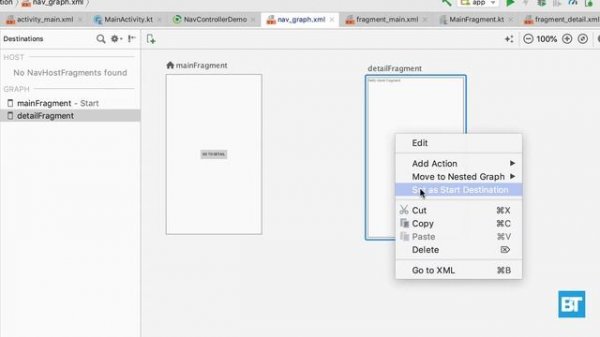 #7 Connect destinations : Android Studio Tutorial : Navigation Controller|Navigation component