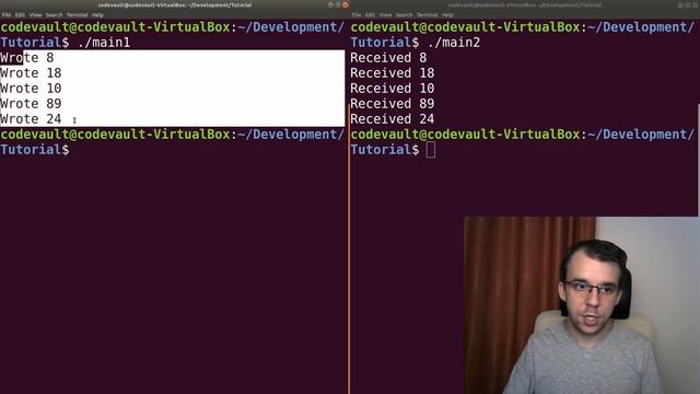 How to use FIFO files to communicate between processes in C смотреть онлайн