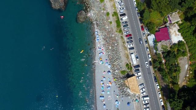 Грузия. Сарпи, Черное море с дрона смотреть онлайн