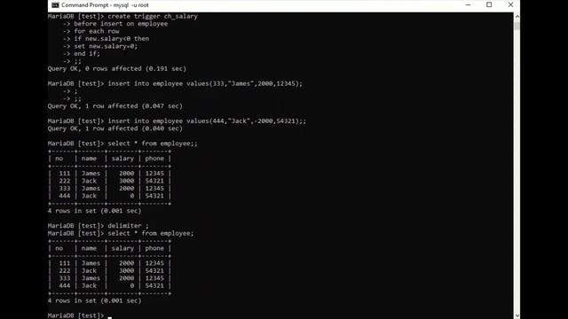 SQL Trigger смотреть онлайн