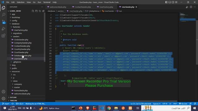 Factory Vs Seeder | laravel 9 смотреть онлайн