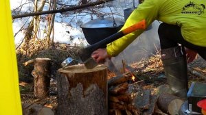 Рыбалка по хариусу весной или опасная экспедиция в тайгу на снегоходах/Уха на костре/Ночь на снегу