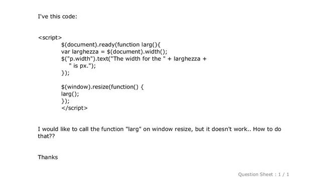 jQuery : How to call a function in jQuery on window resize? смотреть онлайн