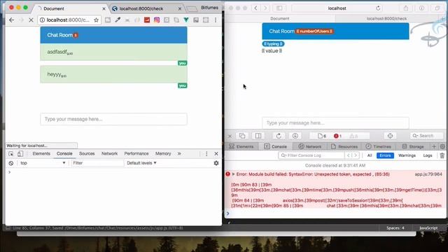 Real Time Chat With Laravel Broadcast, Pusher and Vuejs | Save Chats to Session #10 смотреть онлайн