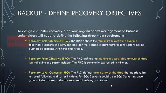 SQL Server Administration Chapter 3 Episode 3 (Persian) (Define Recovery Objectives) смотреть онлайн