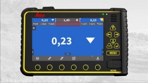 Основной экран работы системы Leica MC1 на грейдере и бульдозере