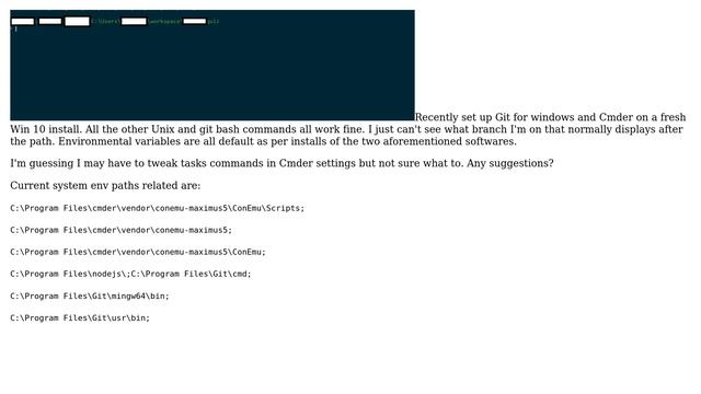 No git branching information in cmder смотреть онлайн