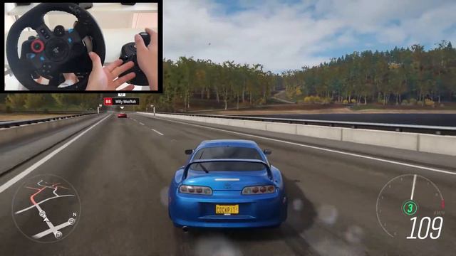 Forza Horizon 4 Drifting Toyota Supra (Steering Wheel + Shifter) смотреть онлайн