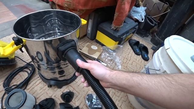 Тест строительного пылесоса. Обзор покупки.