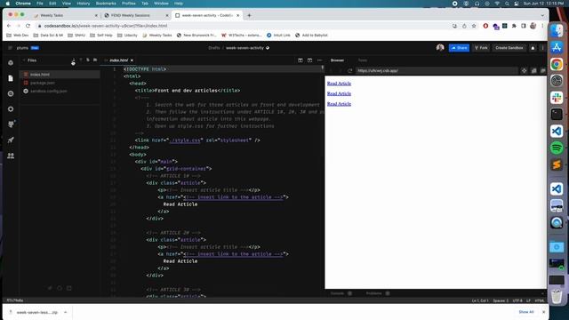 Upload Activity/Lesson Code Sandbox смотреть онлайн