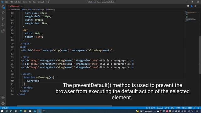 Drag and drop in javascript || dataTransfer setData method. смотреть онлайн