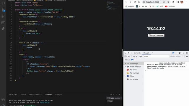 Handling Events - React смотреть онлайн