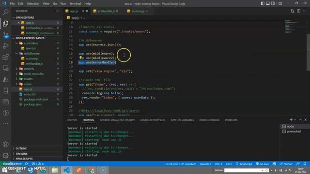 #7 Error Handling Middleware in Express | ExpressJs Tutorial in Hindi 2022 смотреть онлайн