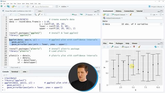 Draw Plot with Confidence Intervals in R (2 Examples) | geom_errorbar [ggplot2] & plotCI [plotrix] смотреть онлайн